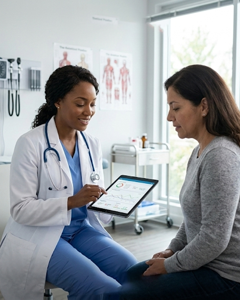 Patient monitoring and care gap between visits